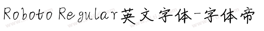 Roboto Regular英文字体字体转换